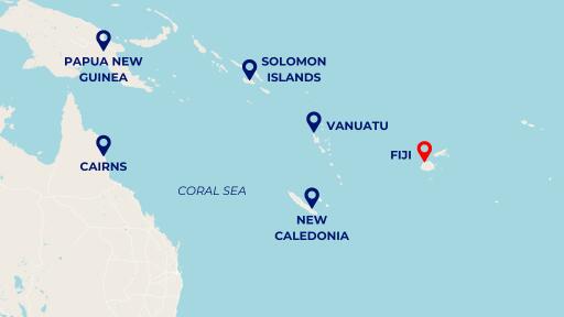 Fiji Perspective Map